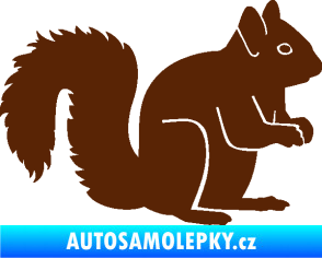 Samolepka Veverka 001 pravá hnědá