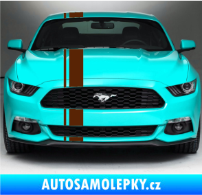 Samolepka Viper pruhy 2 cm + 11 cm hnědá