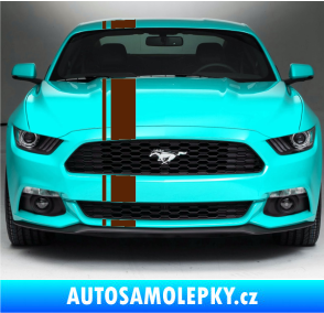 Samolepka Viper pruhy 2 cm + 12 cm hnědá