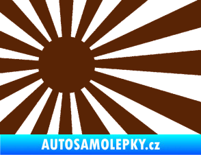Samolepka Vlajka Japonsko 002 levá JDM hnědá