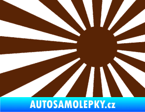 Samolepka Vlajka Japonsko 002 pravá JDM hnědá