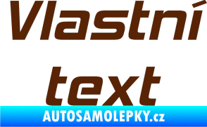 Samolepka Vlastní text - Hemi Head hnědá
