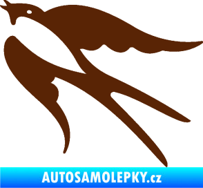 Samolepka Vlaštovka 003 levá hnědá
