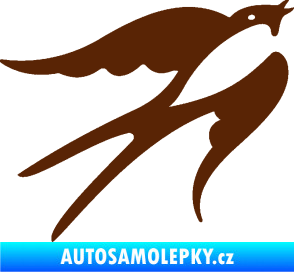 Samolepka Vlaštovka 003 pravá hnědá