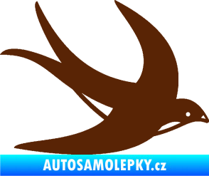Samolepka Vlaštovka 004 pravá hnědá