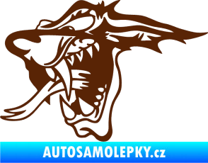 Samolepka Vlk levá hnědá