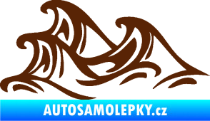 Samolepka Vlny 005 levá moře hnědá