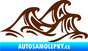 Samolepka Vlny 005 pravá moře hnědá