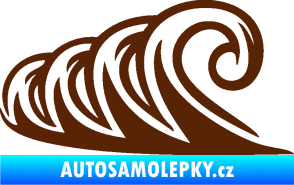 Samolepka Vlny 006 levá moře hnědá