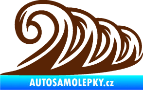 Samolepka Vlny 006 pravá moře hnědá