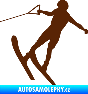 Samolepka Vodní lyže 001 levá hnědá