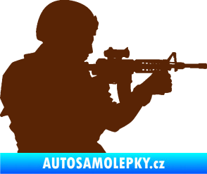 Samolepka Voják 005 pravá hnědá