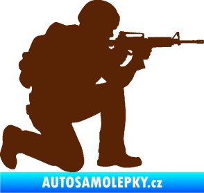 Samolepka Voják 007 pravá hnědá