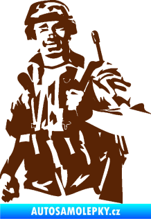 Samolepka Voják 014 levá hnědá