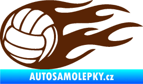 Samolepka Volejbalový míč 002 levá hnědá