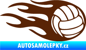 Samolepka Volejbalový míč 002 pravá hnědá