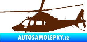 Samolepka Vrtulník 004 levá helikoptéra hnědá