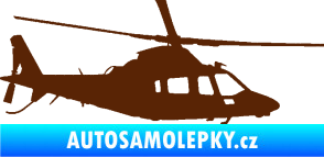 Samolepka Vrtulník 004 pravá helikoptéra hnědá