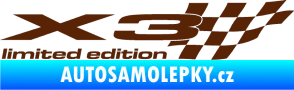 Samolepka X3 limited edition pravá hnědá