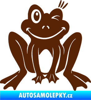 Samolepka Žába 010 pravá mrkající hnědá