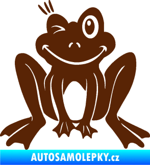 Samolepka Žába 010 levá mrkající hnědá