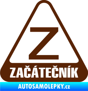 Samolepka Začátečník hnědá