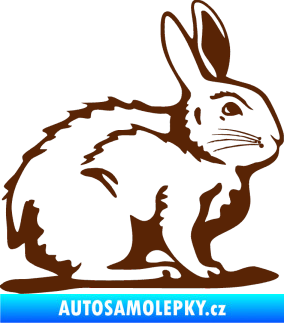 Samolepka Zajíček 001 pravá hnědá
