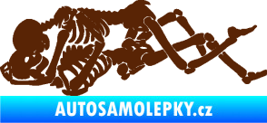 Samolepka Zamilované kostry 001 levá láska až za hrob hnědá