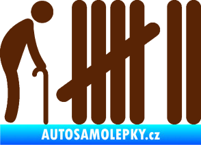 Samolepka Zářezy 005  hnědá