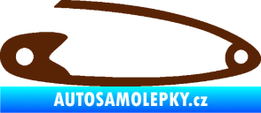 Samolepka Zavírací špendlík 002 levá hnědá