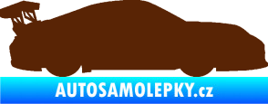 Samolepka Závodní auto 001 pravá hnědá