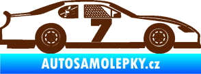 Samolepka Závodní auto 008 hnědá
