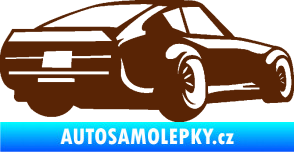Samolepka Závodní auto 009 pravá hnědá