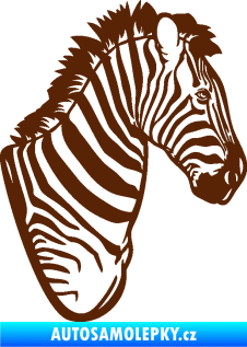 Samolepka Zebra 001 pravá hlava hnědá