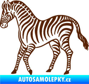 Samolepka Zebra 002 levá hnědá