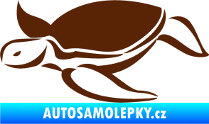 Samolepka Želva 002 levá hnědá