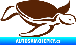 Samolepka Želva 002 pravá hnědá