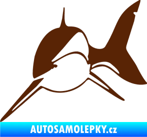 Samolepka Žralok 004 levá hnědá