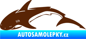 Samolepka Žralok 007 levá hnědá