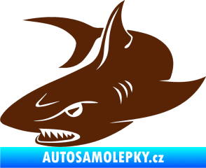 Samolepka Žralok 012 levá hnědá