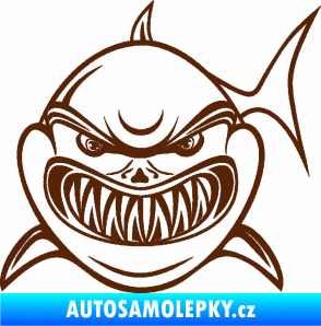 Samolepka Žralok 014 levá hnědá