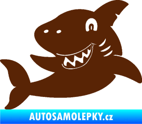 Samolepka Žralok 019 levá hnědá
