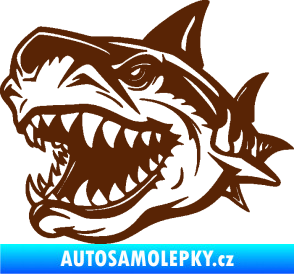 Samolepka Žralok 021 levá hnědá