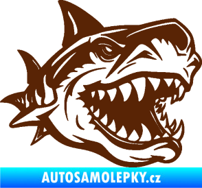 Samolepka Žralok 021 pravá hnědá