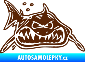 Samolepka Žralok pravá hnědá