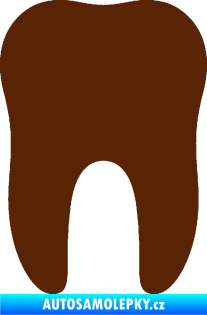 Samolepka Zub 001 stolička hnědá