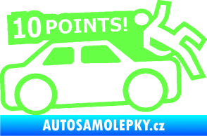 Samolepka 10 points  Fluorescentní zelená