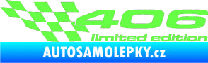 Samolepka 406 limited edition levá Fluorescentní zelená