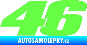 Samolepka 46 Valentino Rossi jednobarevná Fluorescentní zelená