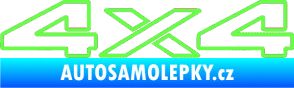 Samolepka 4x4 varianta 003 Fluorescentní zelená